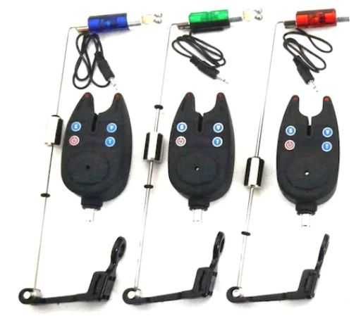 set 3 senzori/avertizori pescuit  cu 3 swingeri