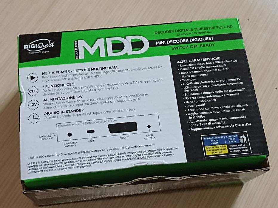 Tuner dvb t terestrial Receptor terestru digital Full HD