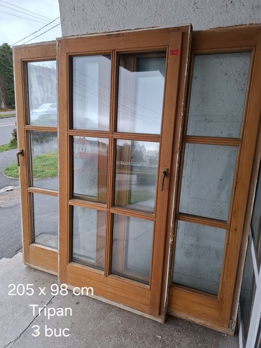 Usi de terasă termopan profil lemn oscilo (5 buc)