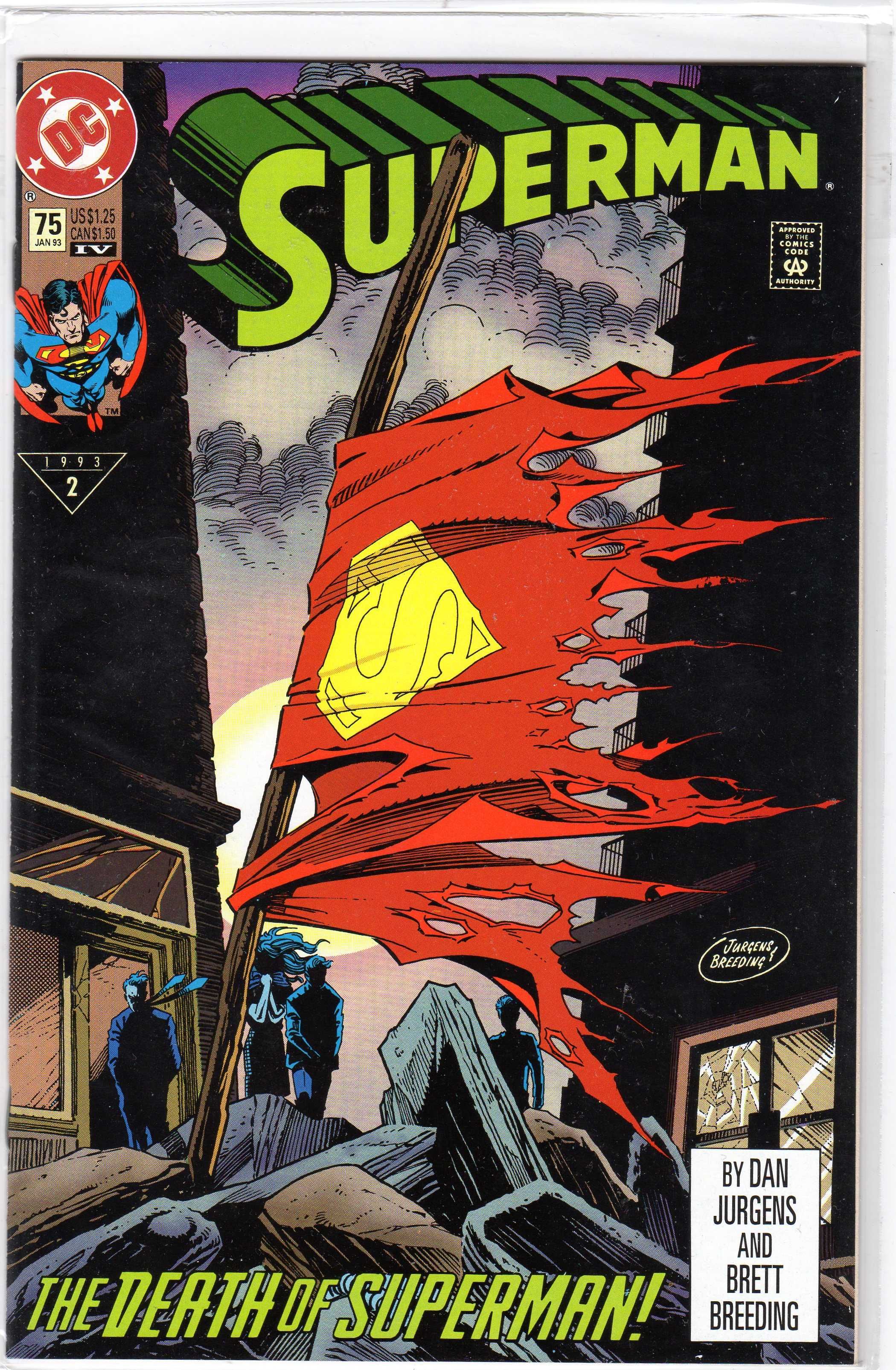 Superman #75 The Death of Superman benzi desenate