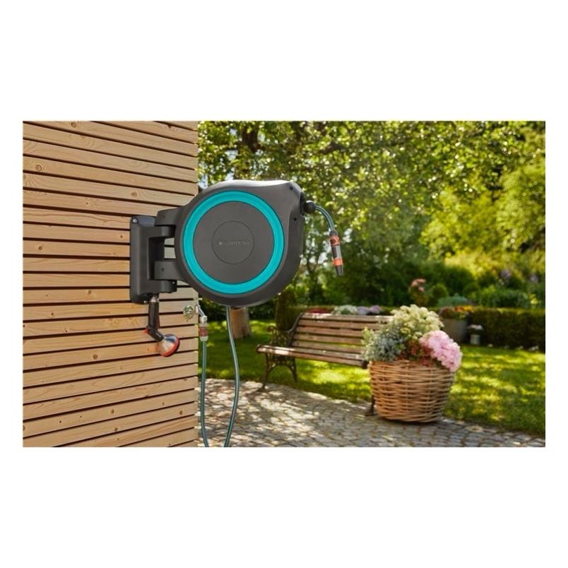Gardena автоматическая катушка со шлангом 35м (водяной шланг) Hizelock