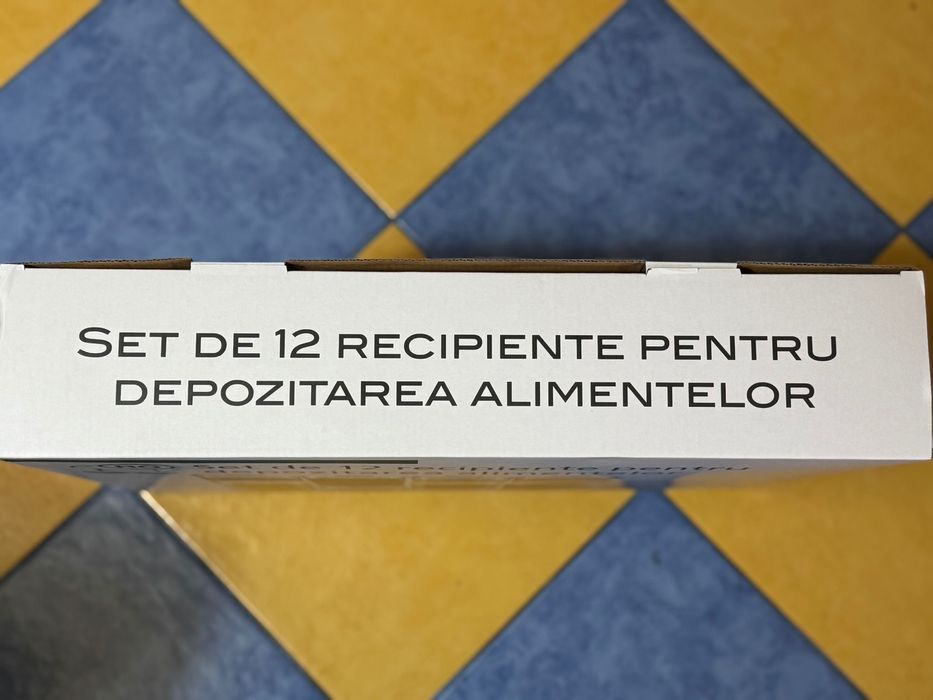 Set 12 recipiente pentru depozitare alimente