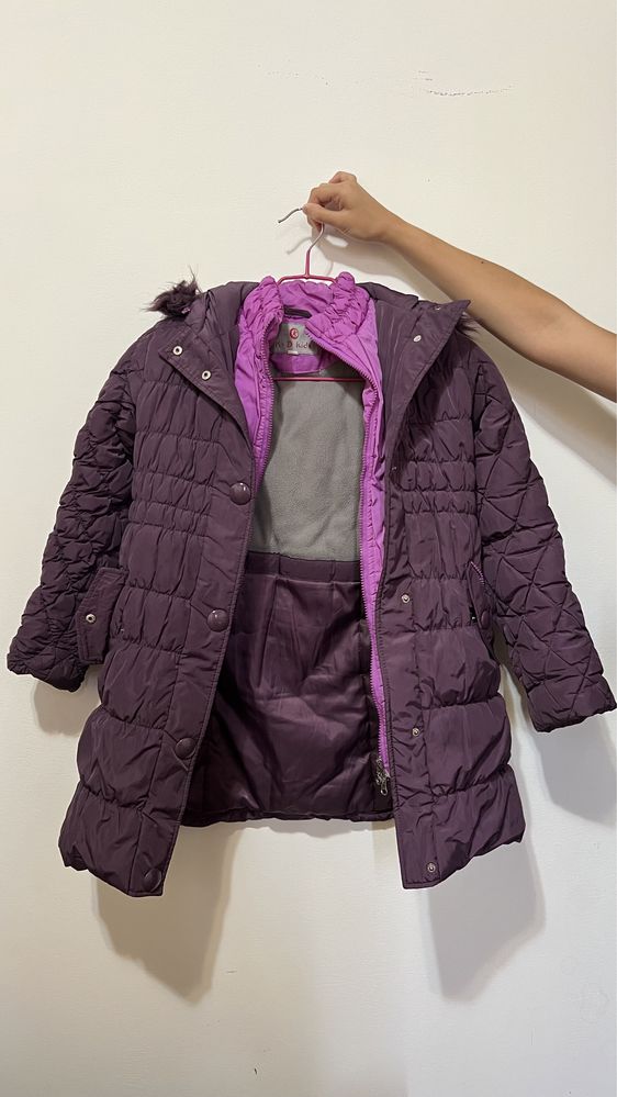 Удлиненная тёплая зимняя куртка на синтепоне 140 см