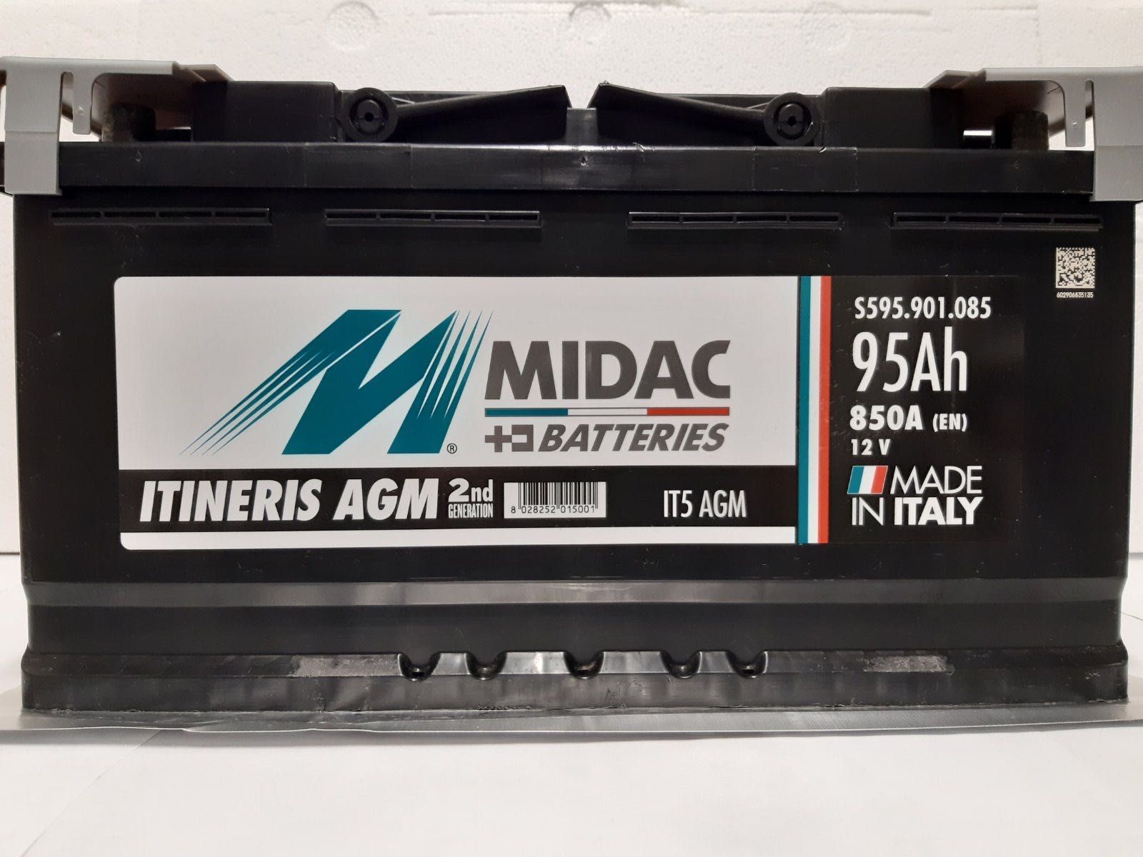 Акумулатор Midac IT5 AGM - START & STOP - 934 CCA / 850 CCA