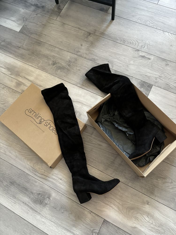 Cizme smilingshoes (deasupra genunchilor) piele marimea 36