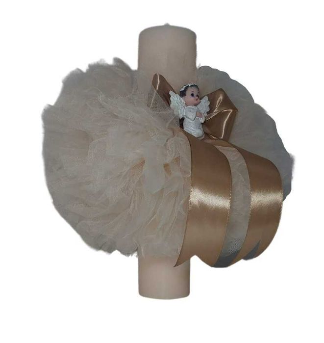 Lumanare Botez- Ingeras-Auriu