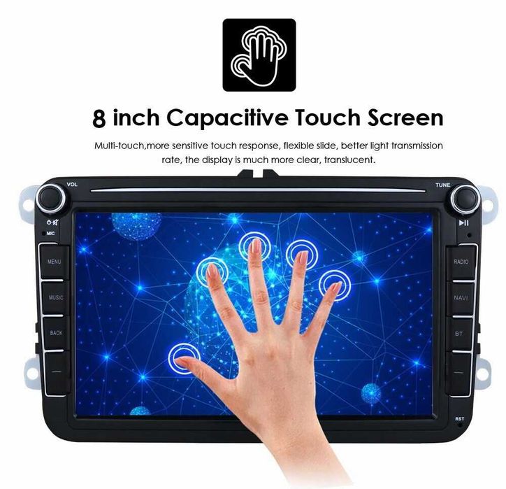 Navigatie 4G+64G,Carplay+Android Auto,VW Passat,Tiguan,Golf,Seat,Skoda