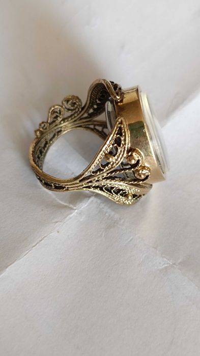 Перстень часы  позолота  СССР