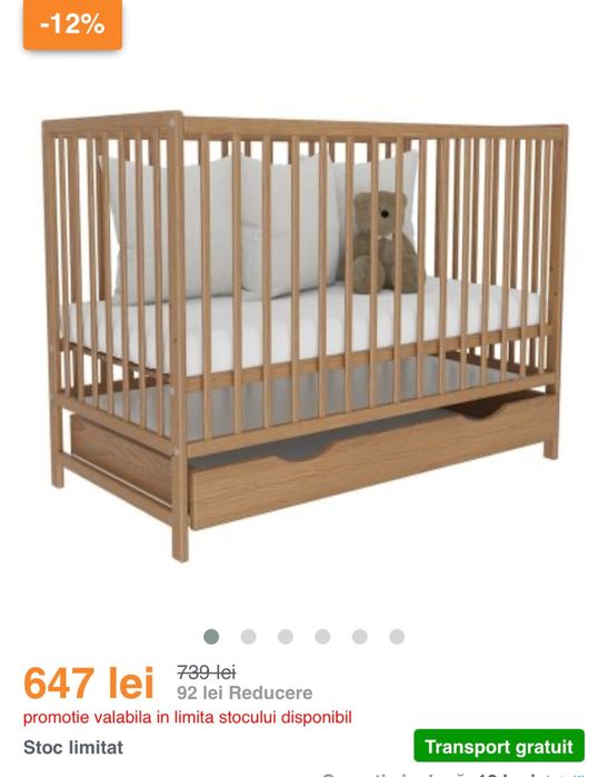 Pătuț cu sertar Vessanti Ares