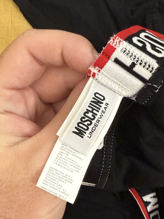 Moschino set 2 chiloti barbati negri cu logo alb marimea XL noi origin