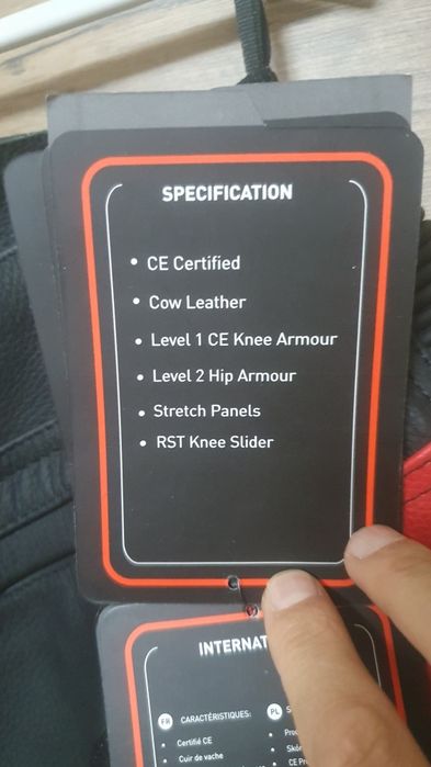 Pantaloni piele moto RST Tractech Evo4 Noi