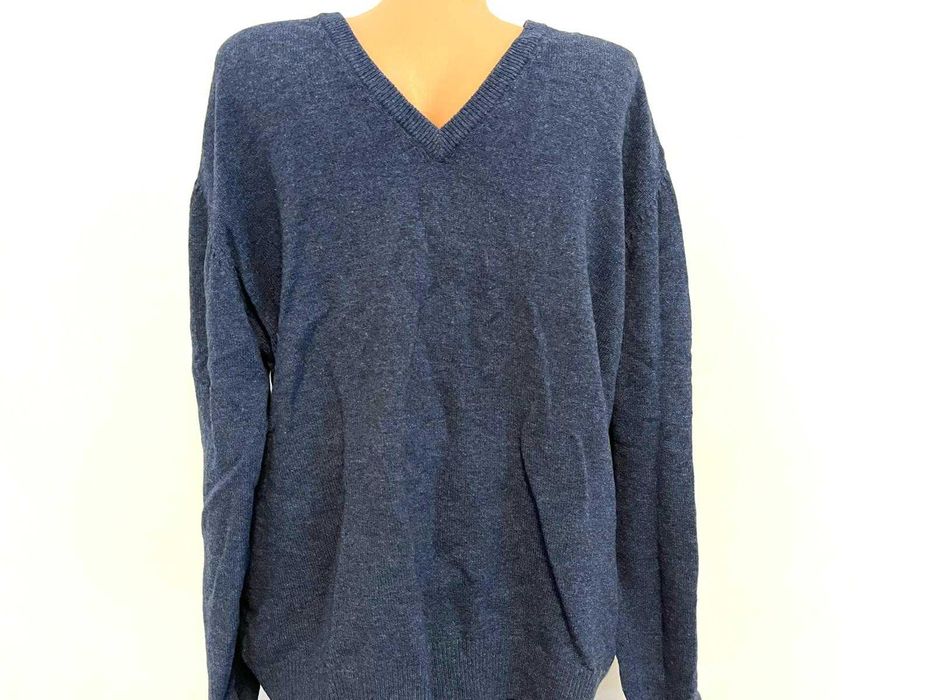 Pulover Boggi Milano, mărimea XXL, 100% lână virgină – bleumarin