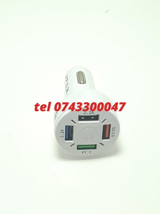 Superfastcharge Incarcator Auto Cu Patru Porturi Usb Partycharge