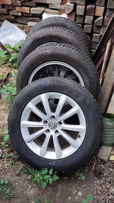 Set Jante R17 OEM WV Tiguan + Anvelope Continental (Iarna) 215/65 17 H