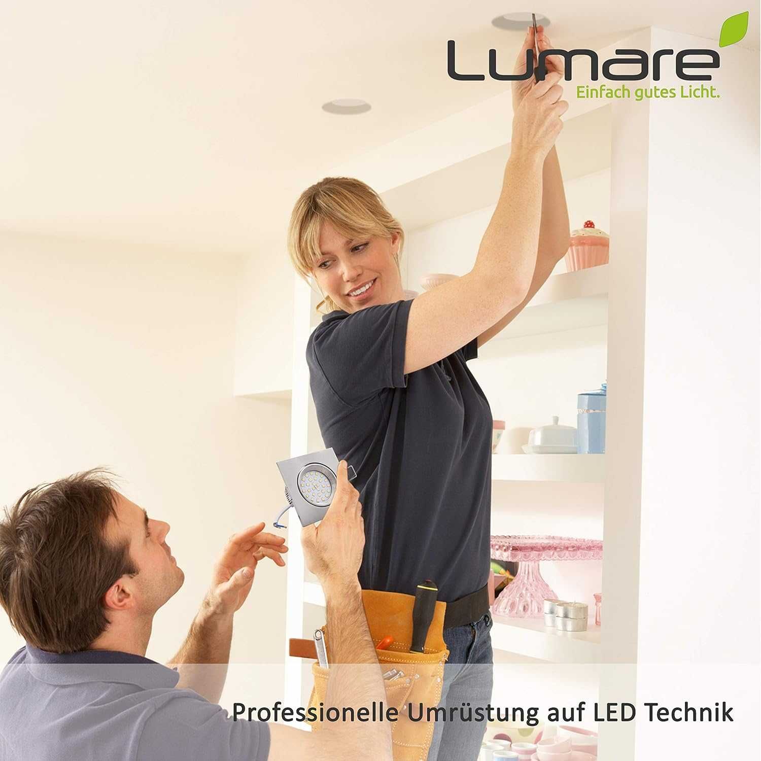 НОВИ! LED лунички 4W, 400 лумена, IP44, топло бяло, 83мм, 9 бр/к-кт
