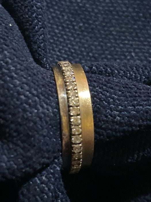 Златен пръстен с цял ред ЕСТЕСТВЕНИ ДИАМАНТИ