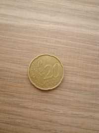 Moneda 20 Euro Cenți 2002