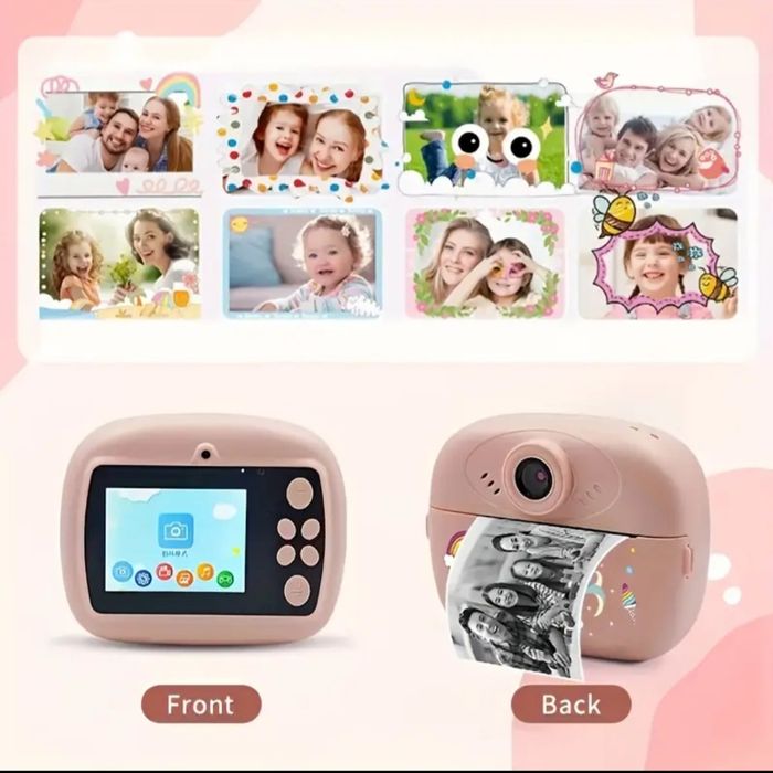 3 в 1 Детски фотоапарат с моментен термо печат