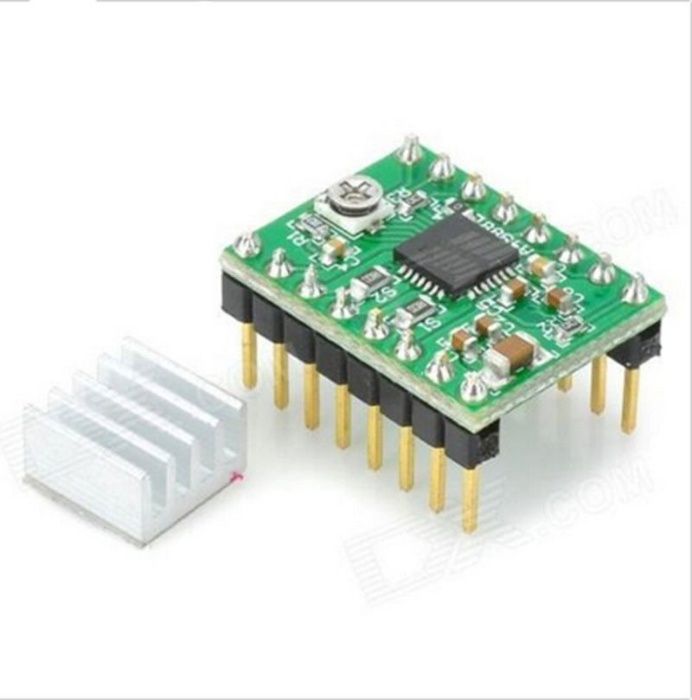 Driver A4988 pentru imprimanta 3D, RAMPS, motor, stepper si radiator