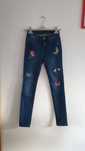Blugi elastici cu broderie, XXS