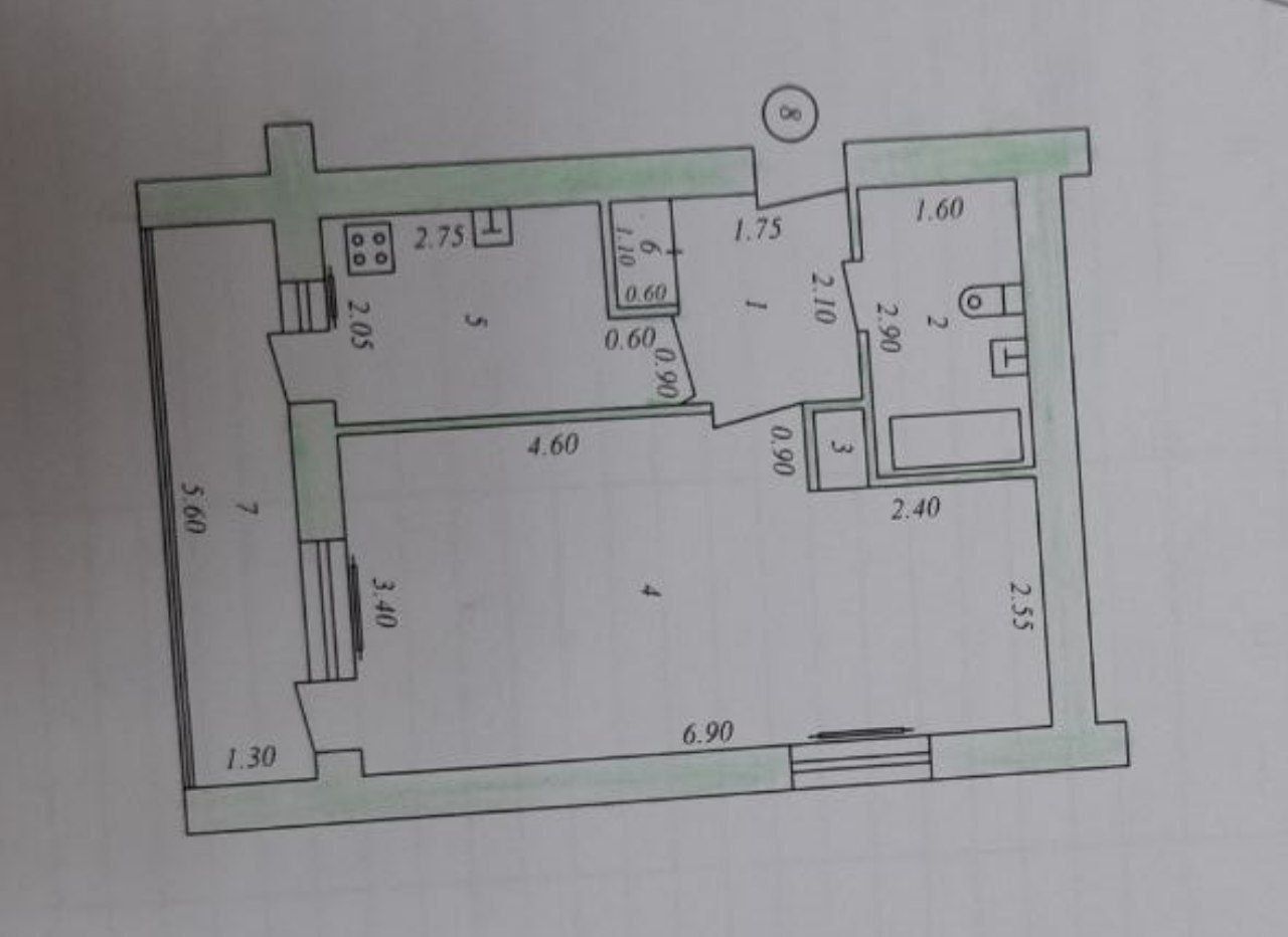 45м2. 1 ком. Кирпич. Ипотеку можно