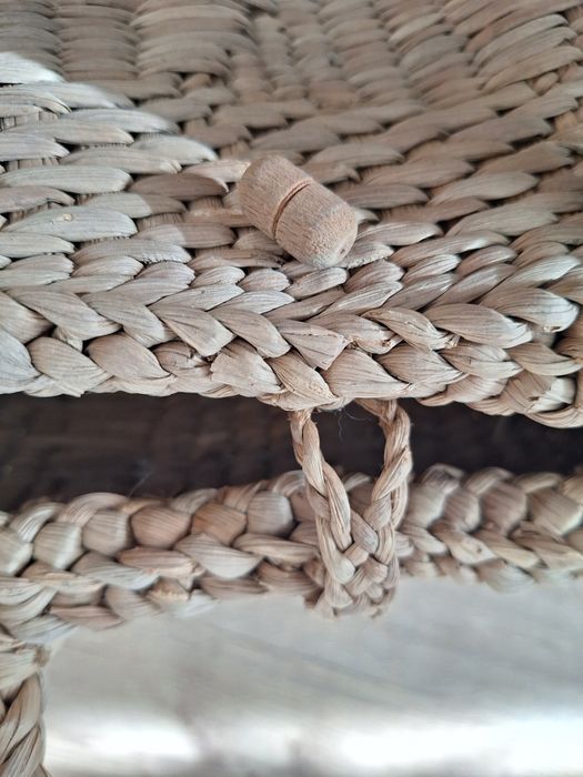 Плетена, сламена дамска чанта от 70-те