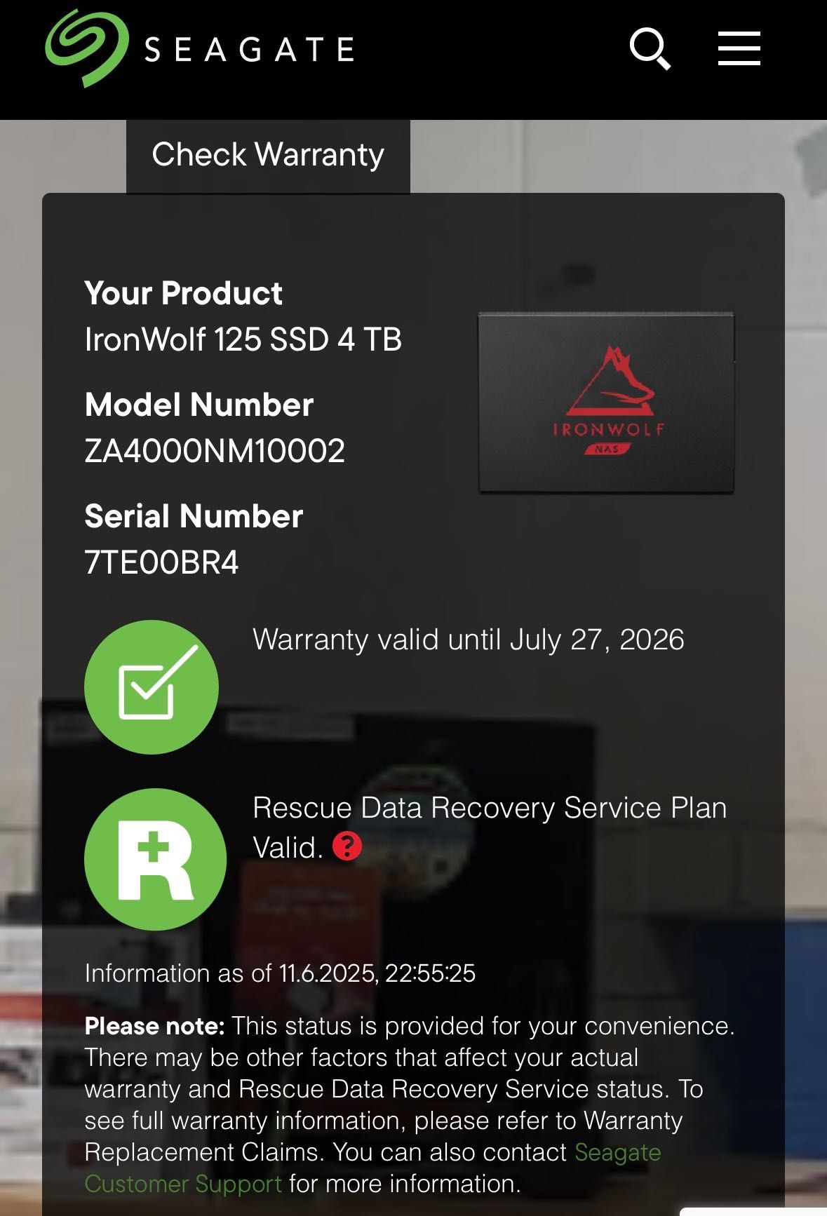 *Нов + Гаранция* Seagate IronWolf 125 SSD - 2.5” 4TB за NAS