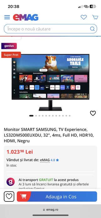 Monitor Smart SAMSUNG 32” Full HD