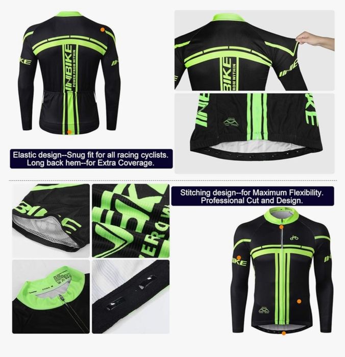 INBIKE bluza ciclism nouă, tricou functional cu mânecă lungă pt bărbat