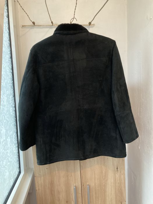 Cojoc gros barbati, XXL, negru, blanita de oaie