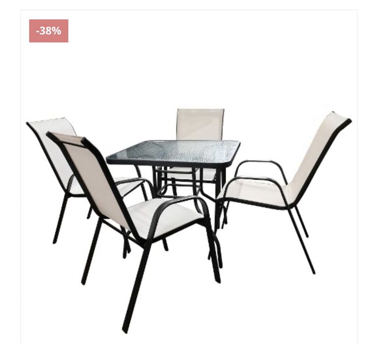 Градински мебели от текстил маса с 4 стола