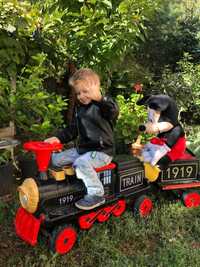 Locomativa de tren electric pentru copii+vagon optional