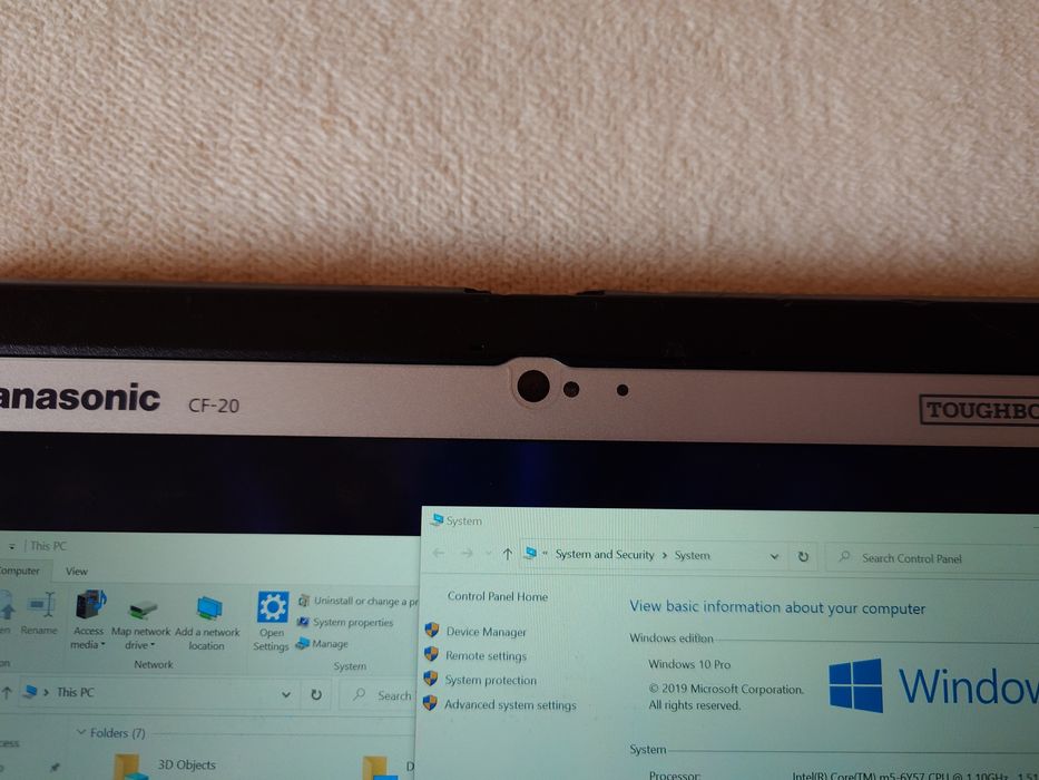 Panasonic CF20 intel  m5-6Y57 8gb 128 GB  WLAN diagnoza, - tester