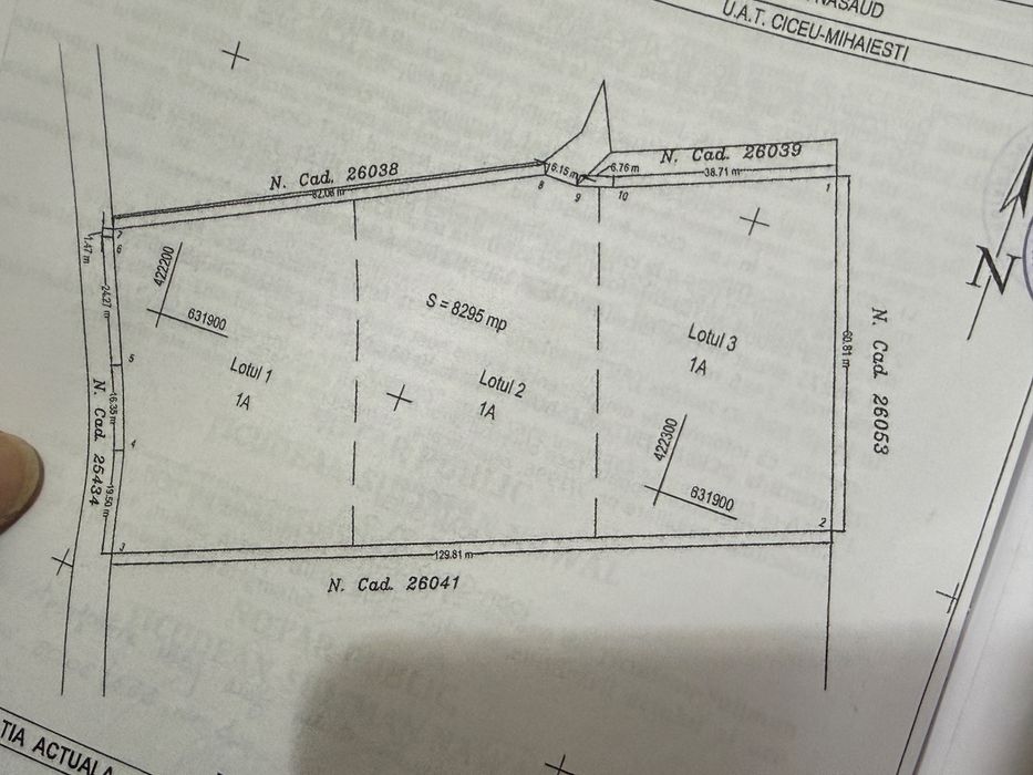 Ocazie!Teren Ciceu-Mihaiesti la 2 min de centru