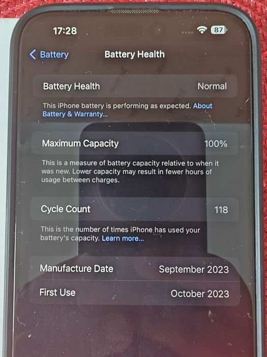 Iphone 15 Pro Max 256GB 100% bat factura provenienta