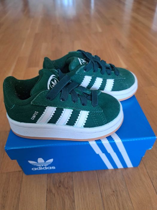 Детски кецове Adidas Campus размер 21 в зелен цвят