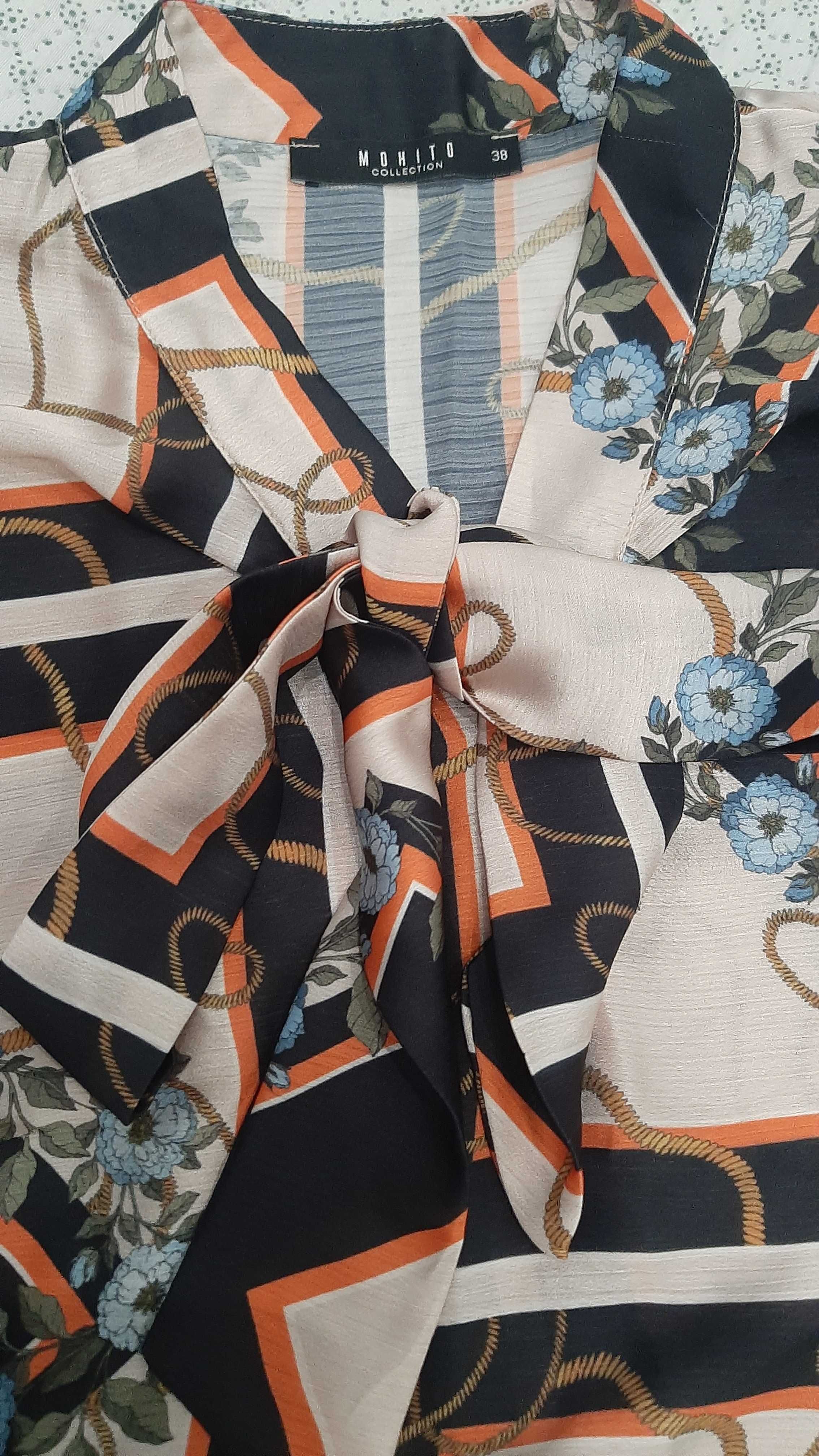 Дамска блуза ZARA L, Черна с пискюл L, ,Зелена Зара S и блуза Мохито М