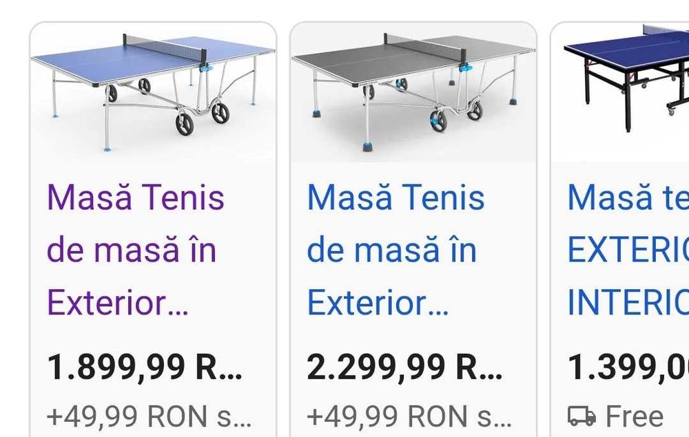Masa de ping pong exterior PPT 500 Albastra