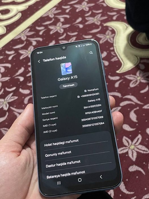 Samsung A 15 Holati ideal 6/128