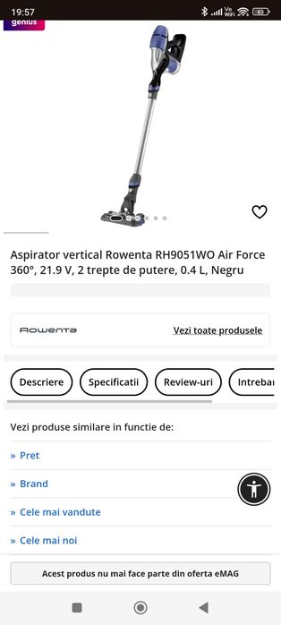 Aspirator vertical ROWENTA