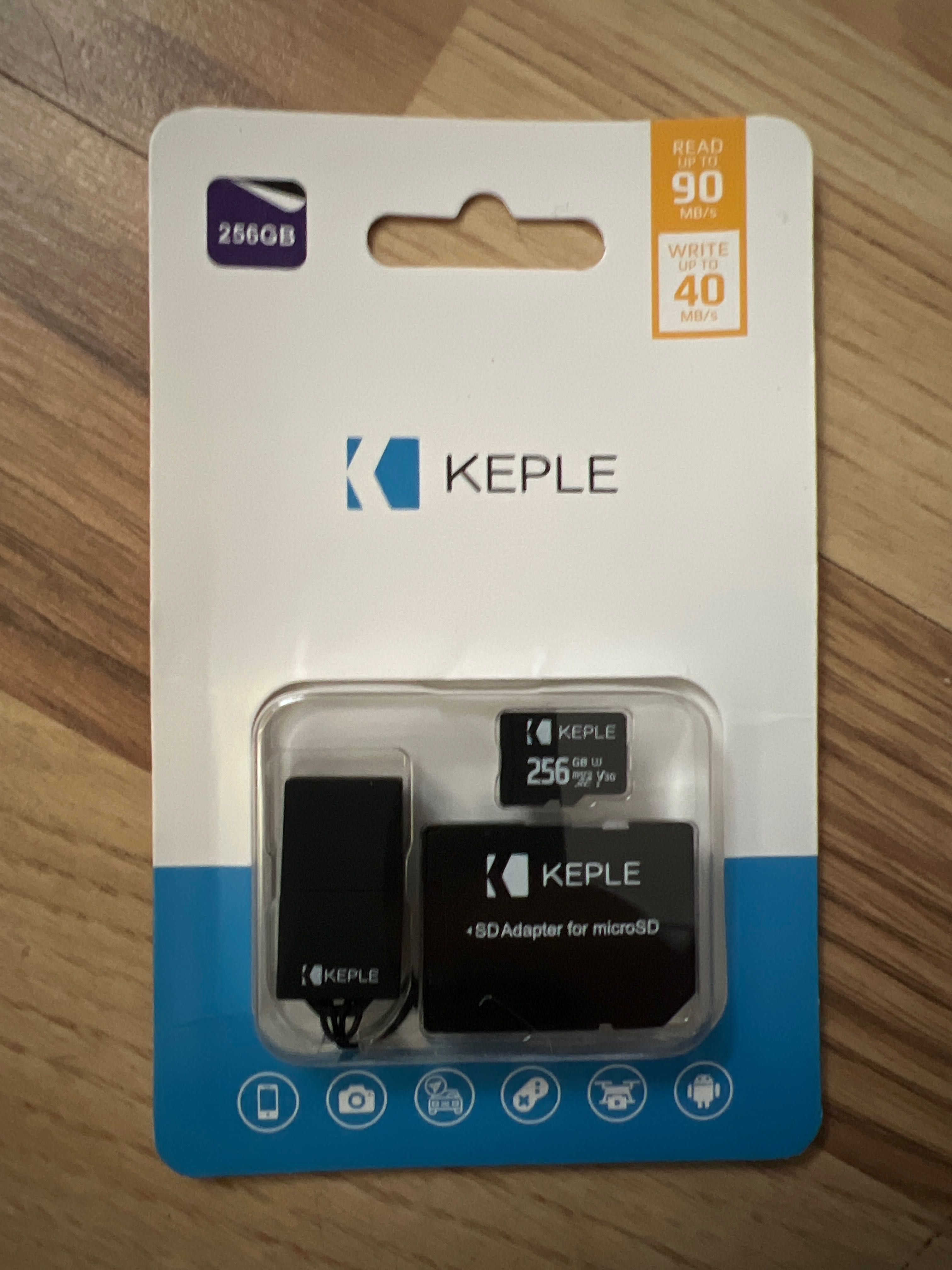 Keple 3in 1 microSD, USB și adaptor 256GB