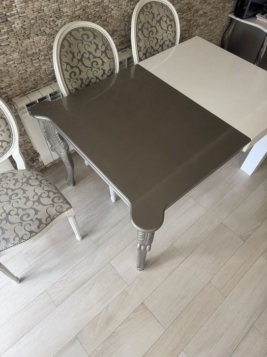 Разгъваема Маса МДФ + Шест Стола