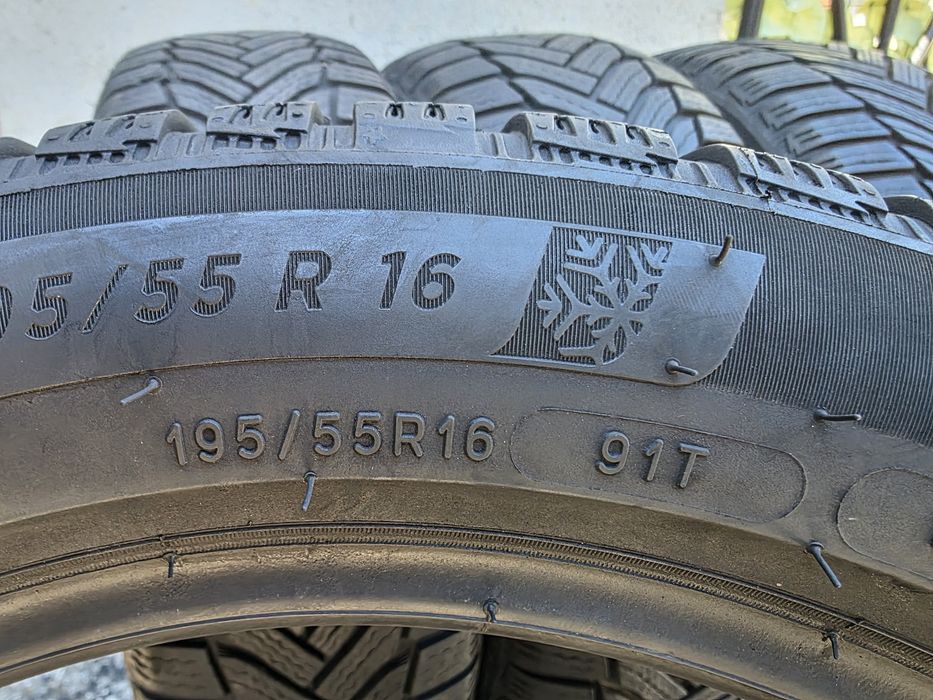 Vând patru anvelope de iarna michelin pilot alpin 6. 195 55 16  / 2921