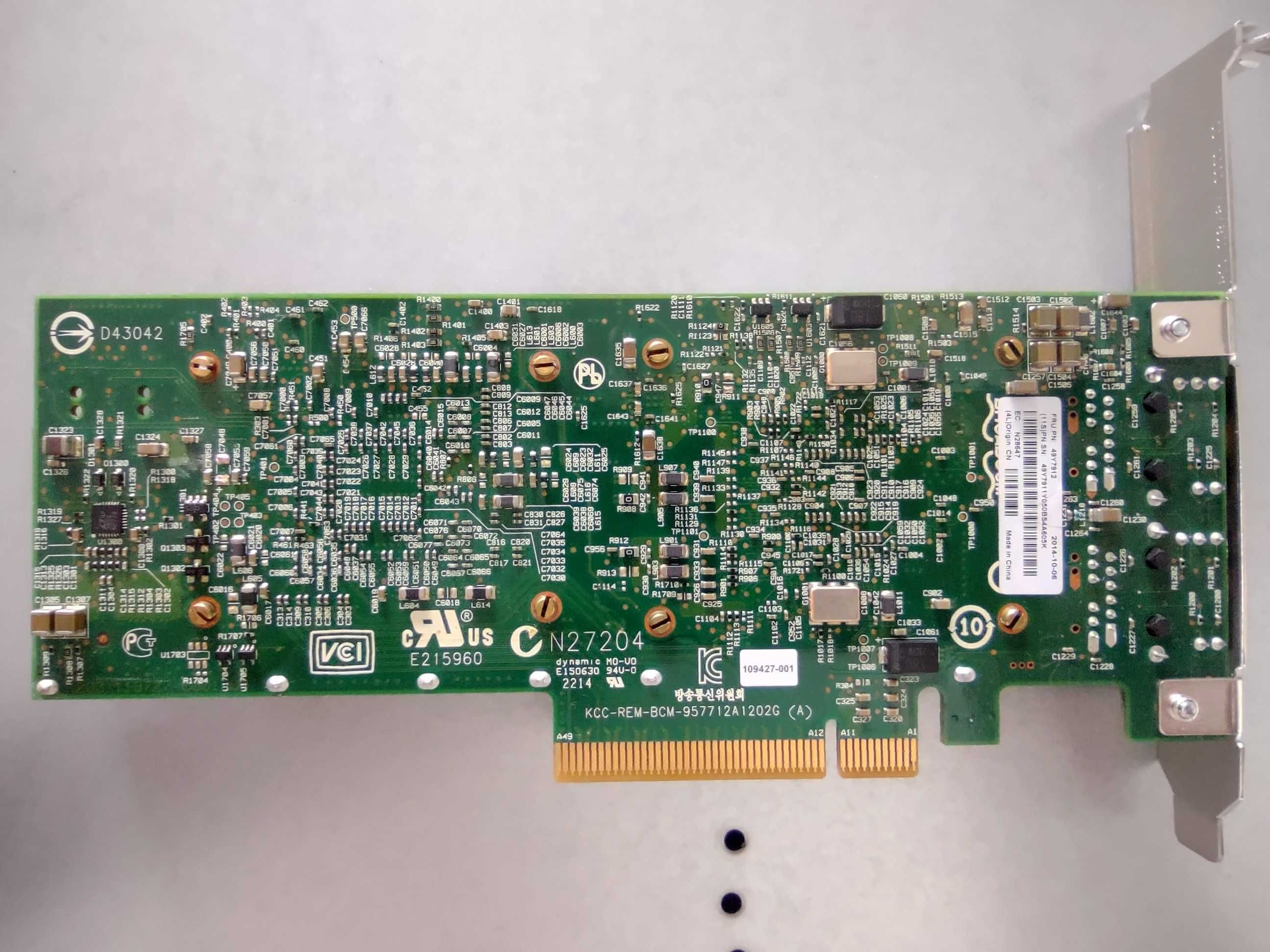 10Gb DP 10GBase-T RJ45 IBM 49Y7912 BCM57712A NetXtreme II Мрежов Адптр