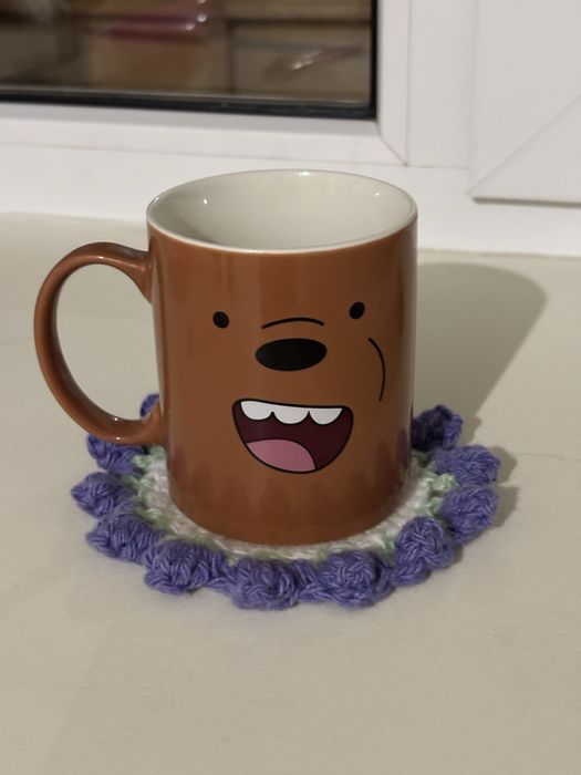 Подставка для кружки вязанная