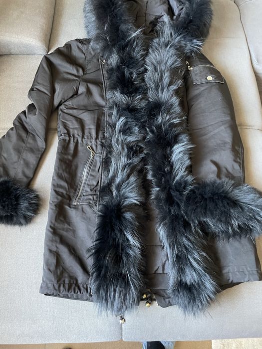 Дамска парка с естествен косъм