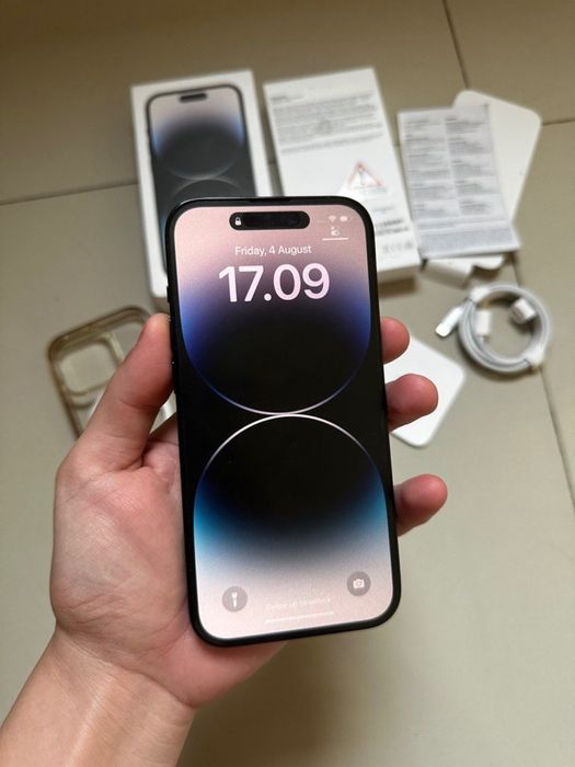 iPhone 14 PRO 128GB BLACK, Neverlock, Pachet complet