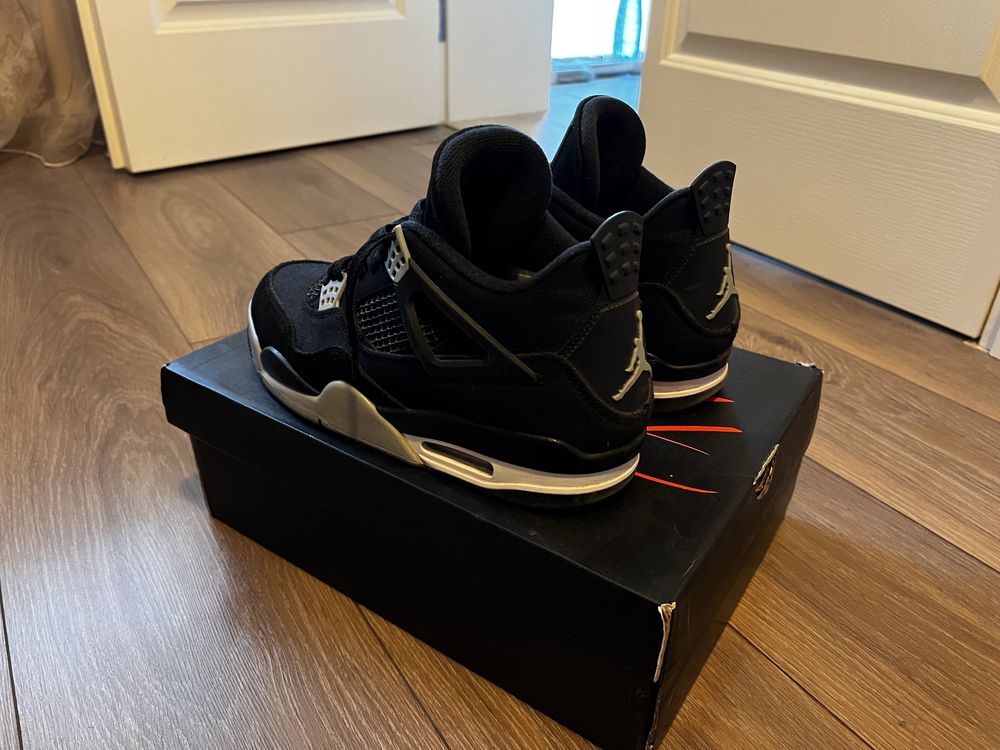 Jordan retro 4 Black canvas EU:43