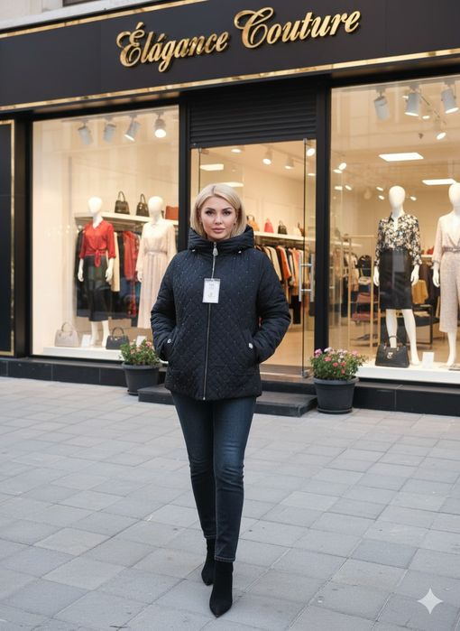 Продам куртку черная со стразами