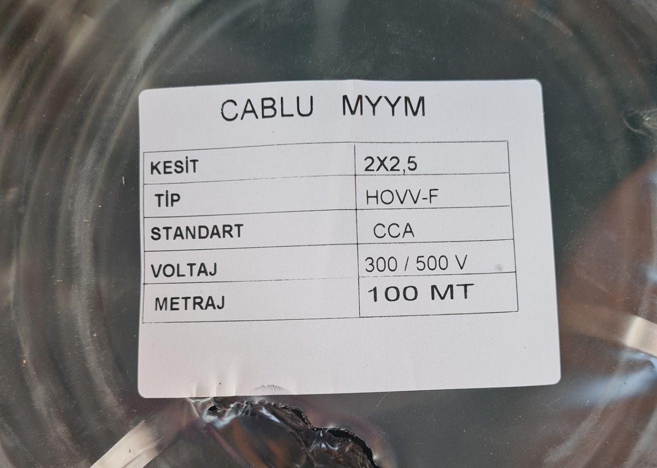 Cablu Electric 3x2,5/ 3x1,5 / 2x2,5/ 2x1,5 100m Litat MYYM